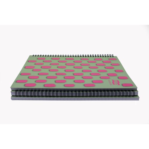 Europa Splash Notebooks 160 Lined Pages A4+ Pink Cover (Pack of 3) EU1503Z