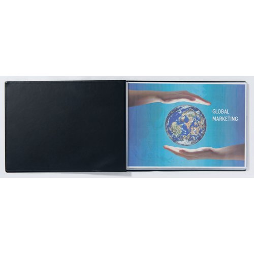 Exacompta Guildhall Display Book Landscape 24 Pocket A3 Black GDB24/L