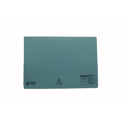 Exacompta Guildhall Legal Double Pocket Wallet Foolscap Blue (Pack of 25) 214-BLU
