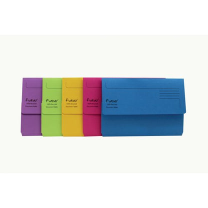 Exacompta Forever Document Wallet Manilla Foolscap Assorted (Pack of 25) 211/5000