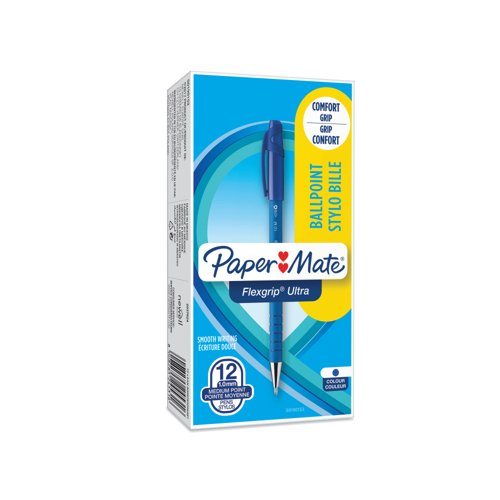PaperMate Flexgrip Ultra Ballpoint Pen Medium Blue (Pack of 12) S0190153