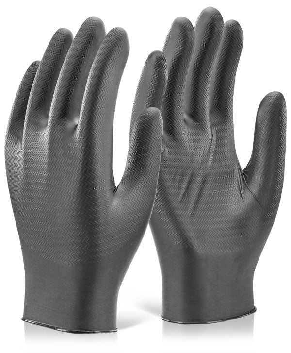 Glovezilla Black Powder Free Nitrile Gloves Pack 3 x 100's (All Sizes)