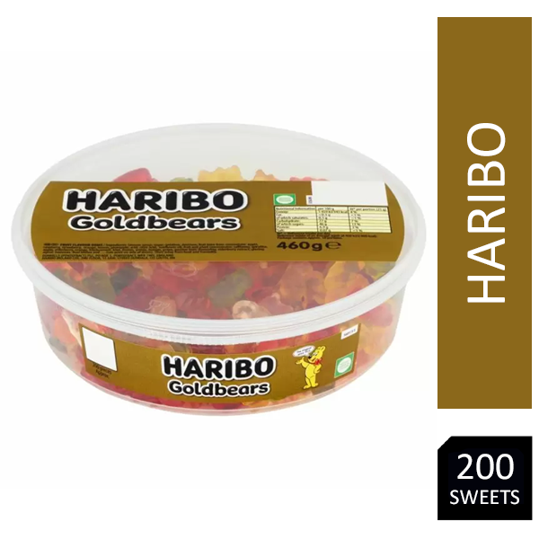 Haribo Gold Bears Sweets Tub 460g, Approx 200 Sweets per Tub.