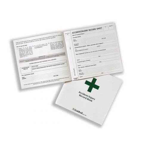 Guildhall 210x200mm White & Green Accident Book (5 Pack)