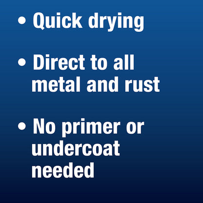 Hammerite Spray Paint for Metal | Direct to Rust Exterior Metal Paint | Smooth Finish | BLUE