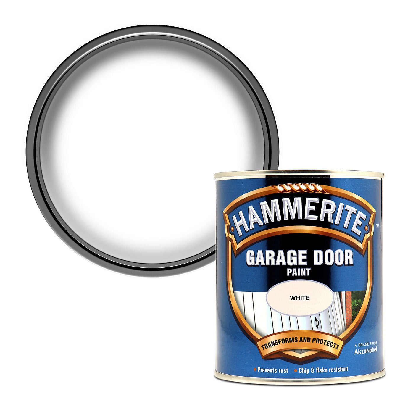 Hammerite Garage Door Paint  | Smooth White 750ml | Chip & Flake Resistant