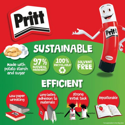 Pritt Stick Large 43g Glue Stick (12 Pack) 1456075