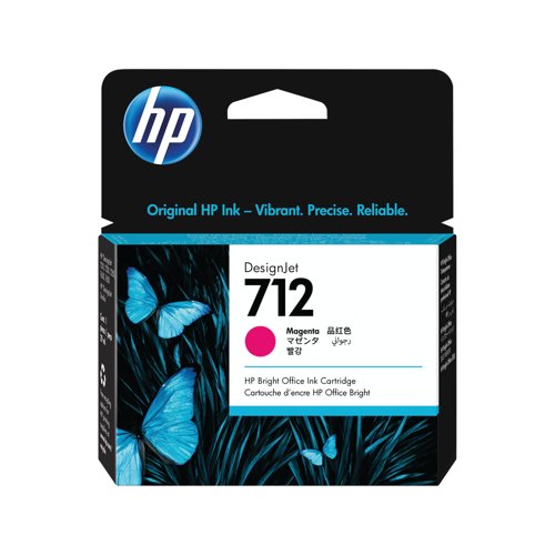 HP 712 DesignJet Ink Cartridge 29-ml Magenta 3ED68A