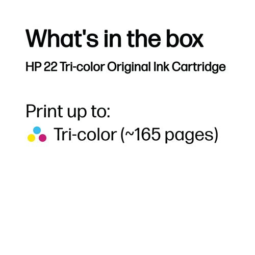 HP 22 Original Ink Cartridge 5-ml Tri-color C9352AE