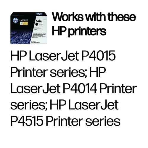 HP 64A Original LaserJet Toner Cartridge Black CC364A