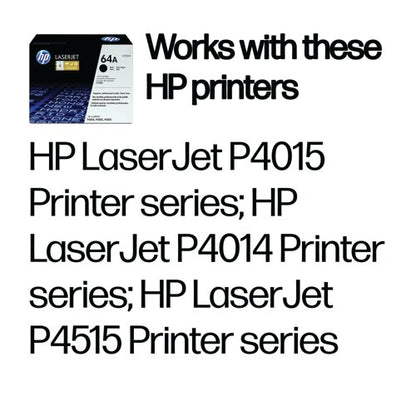 HP 64A Original LaserJet Toner Cartridge Black CC364A