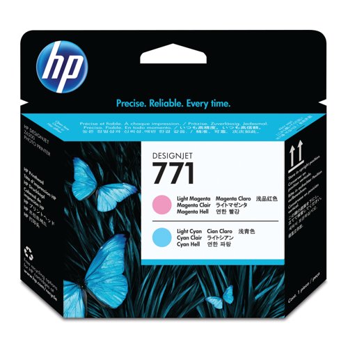 HP 771 DesignJet Printhead Light Cyan/Light Magenta CE019A