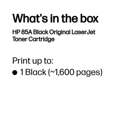 HP 85A Original LaserJet Toner Cartridge Black CE285A