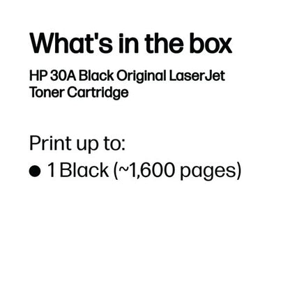 HP 30A Original LaserJet Toner Cartridge Black CF230A
