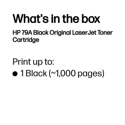 HP 79A Original LaserJet Toner Cartridge Black CF279A