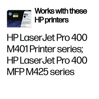 HP 80X Original LaserJet Toner Cartridge High Yield Black CF280X