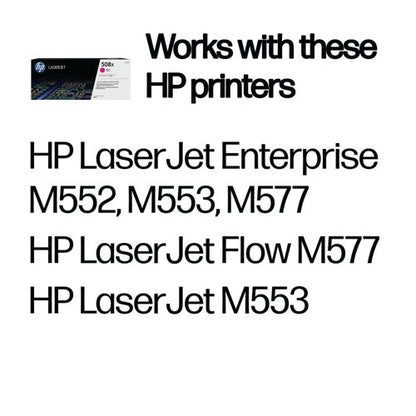 HP 508X Original LaserJet Toner Cartridge High Yield Magenta CF363X
