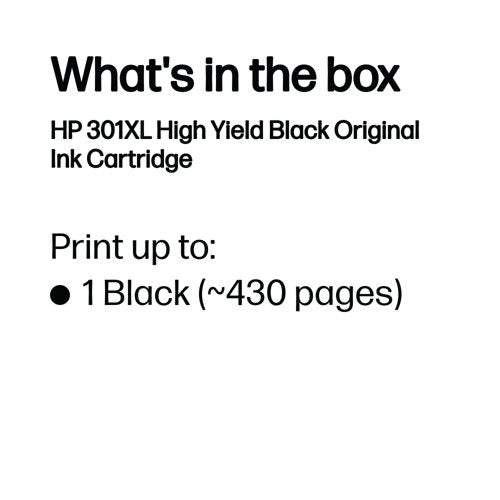 HP 301XL Original Ink Cartridge High Yield Black CH563EE