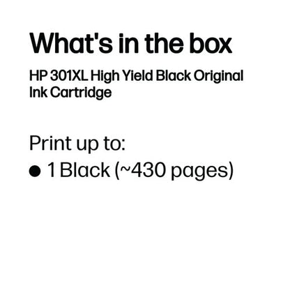HP 301XL Original Ink Cartridge High Yield Black CH563EE