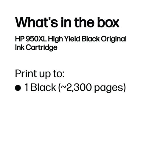 HP 950XL Original Ink Cartridge High Yield Black CN045AE