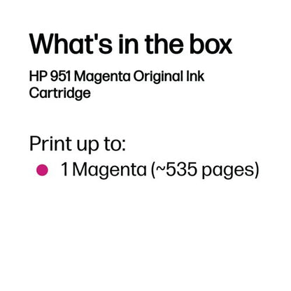 HP 951 Original Ink Cartridge 8-ml Magenta CN051AE
