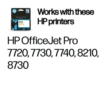 HP 953 Original Ink Cartridge 9-ml Yellow F6U14AE