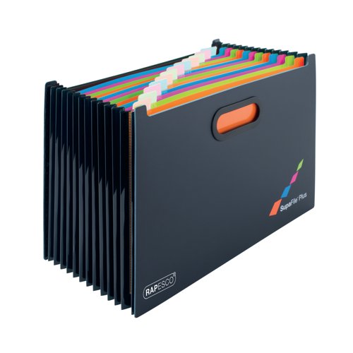 Rapesco Supafile Plus Expanding File A4 Assorted 1552