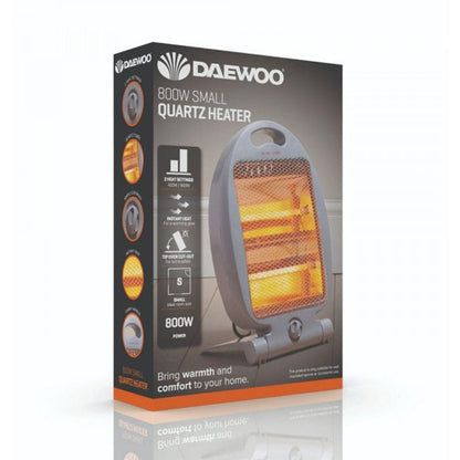 Daewoo Small Quartz Halogen Heater | Grey | 800w