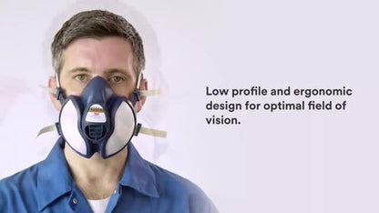 3M 7502 Soft Silicone Half Face Mask, Medium, Multicolor