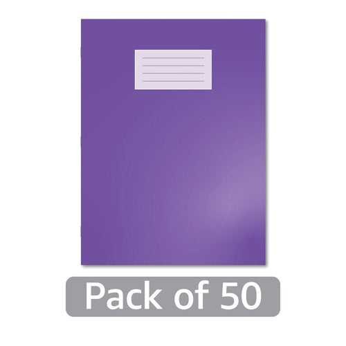 Hamelin Oxford Exercise Book 8mm Lined 80 Page A4+ Purple (Pack of 50) 400206517