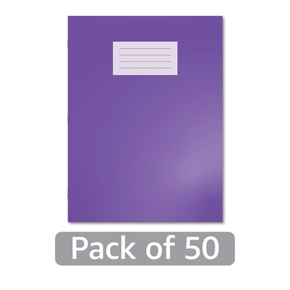 Hamelin Oxford Exercise Book 8mm Lined 80 Page A4+ Purple (Pack of 50) 400206517