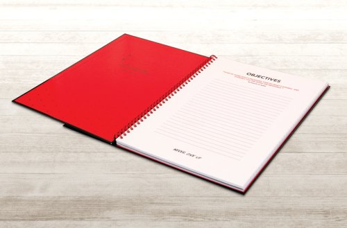 Black n' Red Wirebound Hardback Notebook 5mm Square A4 (Pack of 5) 100080201
