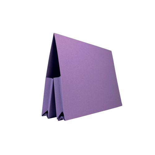 Exacompta Guildhall Double Pocket Legal Wallet Foolscap Mauve (Pack of 25) 37214