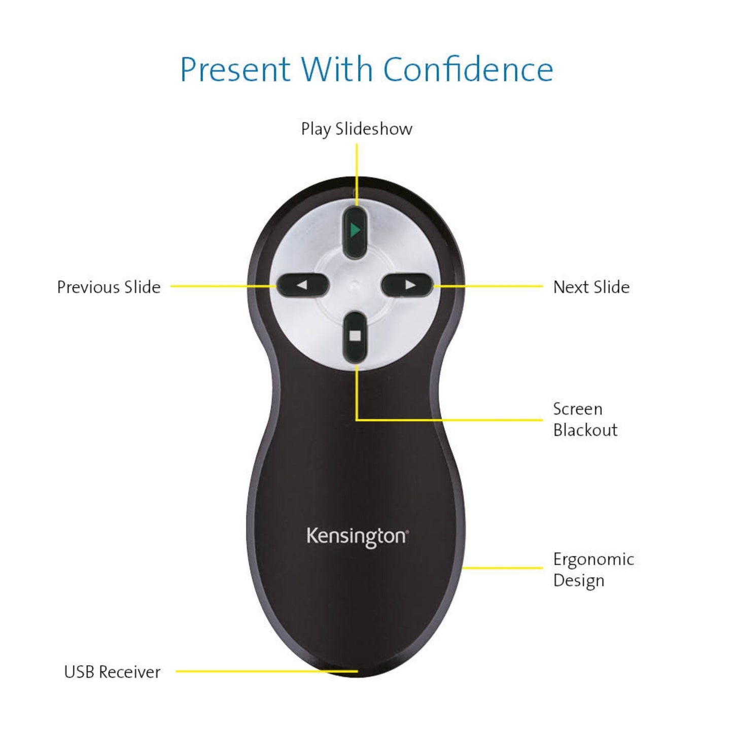Kensington Wireless Presenter Remote with Red Laser K33374EU