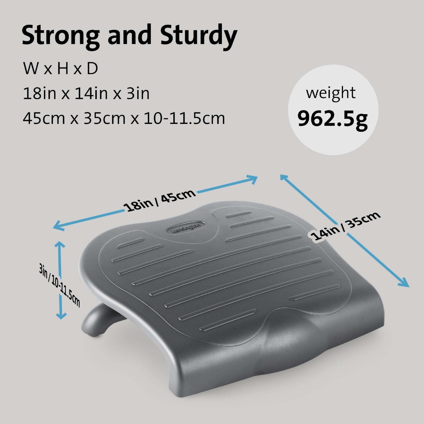 Kensington SoleSaver Foot Rest Adjustable Grey 56152