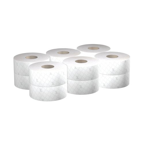 Scott Jumbo Toilet Tissue 2-Ply x500 White Pack of 12 8614