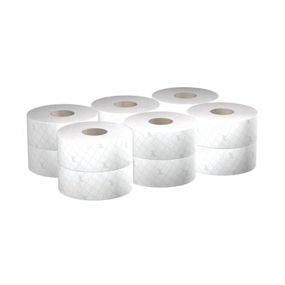 Scott Jumbo Toilet Tissue 2-Ply x500 White Pack of 12 8614