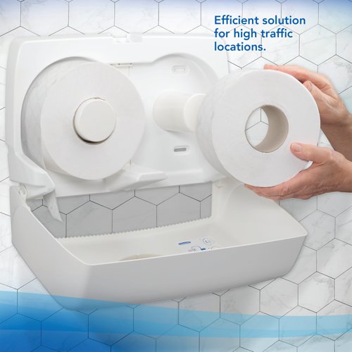 Scott Jumbo Toilet Tissue 2-Ply x500 White Pack of 12 8614