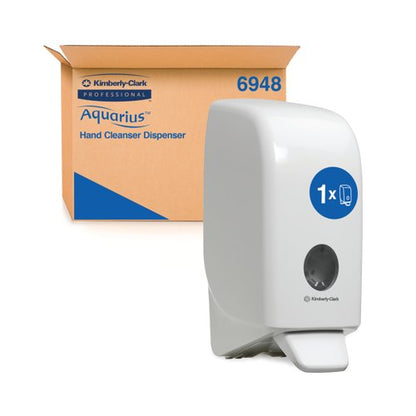 Aquarius Manual Hand Cleanser Dispenser for 1L Refills White 6948