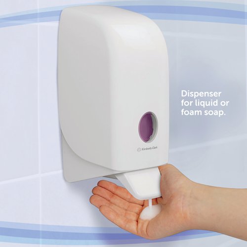 Aquarius Manual Hand Cleanser Dispenser for 1L Refills White 6948