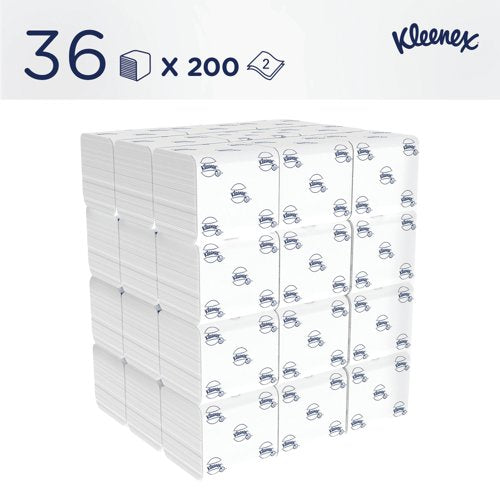 Kleenex Folded Toilet Tissue 2-Ply 200 Sheets Pack of 36 8408