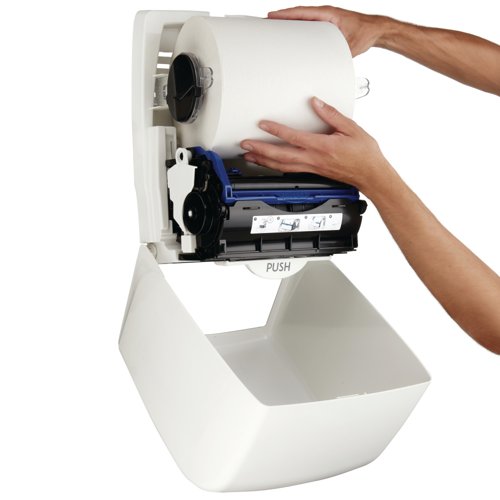 Aquarius Rolled Hand Paper Towel Dispenser White 7375