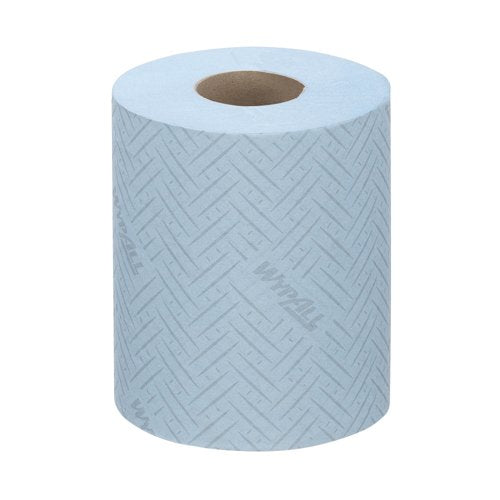 Wypall L10 Food and Hygiene Paper Roll 1-Ply x430 Blue Pack of 6 6223