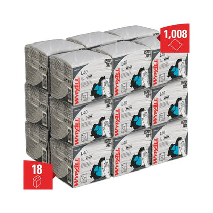 Wypall L40 Extra Absorbent Paper Wipes 1-Ply x56 White Pack of 18 7471