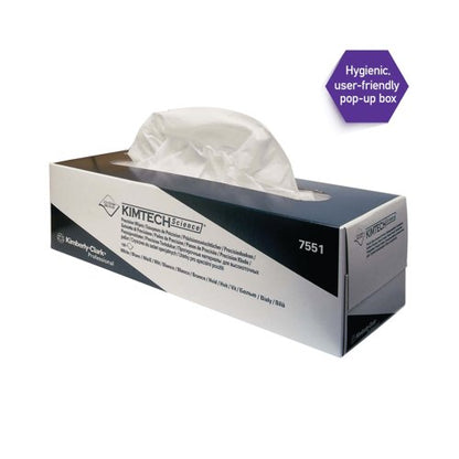 Kimtech Science Precision Wipes 1-Ply x198 Wipes White Pack of 15 7551