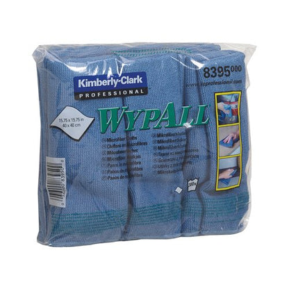 Wypall Microfibre Cloths 400x400mm Blue Pack of 6 8395