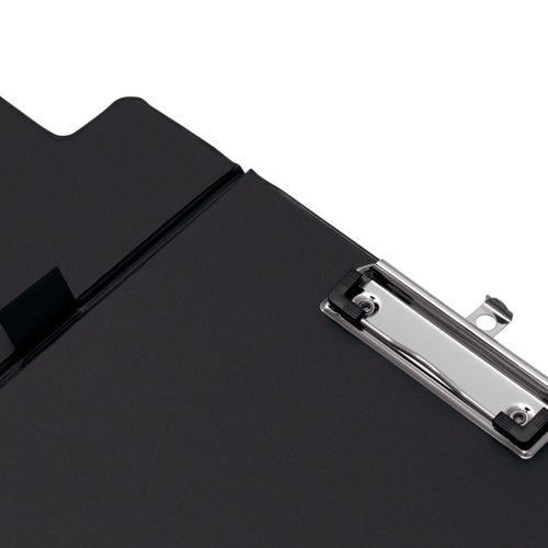 Q-Connect PVC Foldover Clipboard A4 Black KF01300