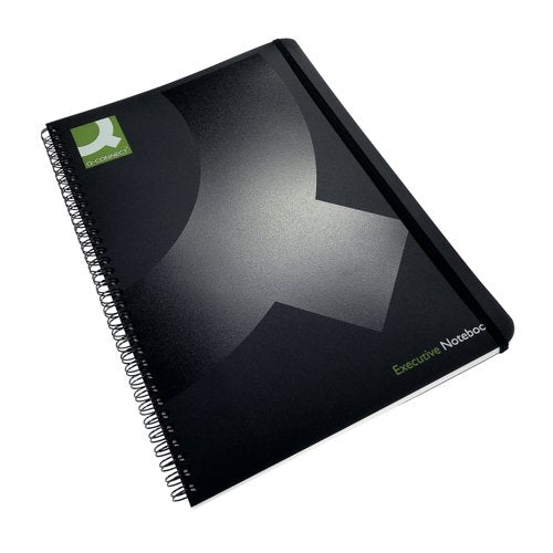Q-Connect Polypropylene Wirebound Book A4 Black (3 Pack) KF03729