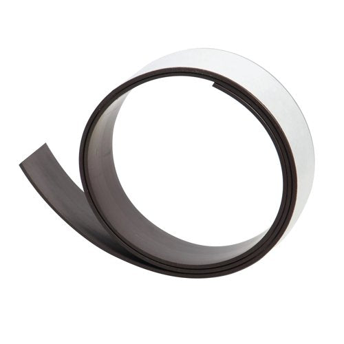 Q-Connect Magnetic Racking Strip White PVC 30mmx1.5mmx5m KF18991