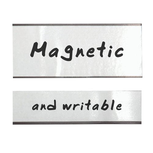 Q-Connect Magnetic Racking Strip White PVC 30mmx1.5mmx5m KF18991